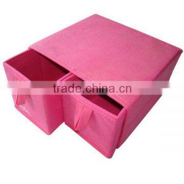 Household non woven cardboard drawer storage box