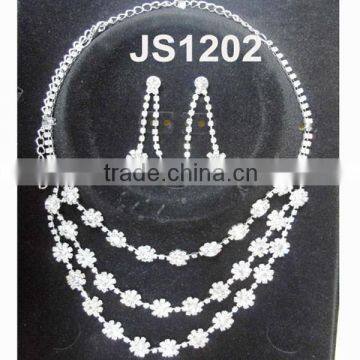Fashion Wedding Bridal Crystal Avenue Necklace Jewelry Set photo-3