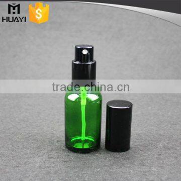 30ml green colored refillable perfume glass empty spray bottle