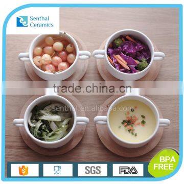 Chaozhou Cheap White Ceramic Ramekin With Holder photo-2