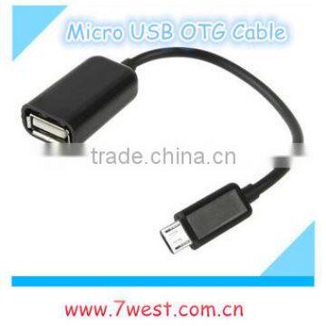 2014 Hot Selling Micro USB OTG Cable for Samsung Galaxy S2 S3 i9300 i9100 Note N7000 i9220 E2018