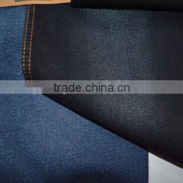 Spandex cotton denim fabric black weft