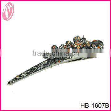Manufacture Wholesale Diamante Butterfly Beak Hair Clips photo-3