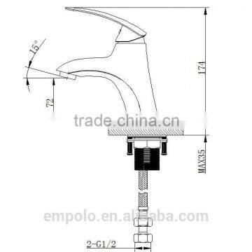 Brass Single Lever Water Tap With Water Saving Aerator 63 1101 photo-3