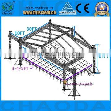 Space cable roof truss structure for event construction