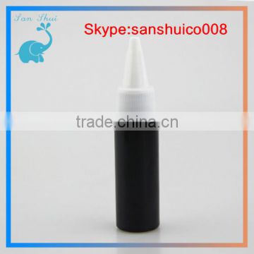 solid black hot selling pet bottle with white color twist cap