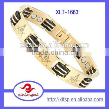 2016 Hottest Silicone Rubber Ball Wristband Bracelet Blood Pressure Magnetic Bracelet photo-5