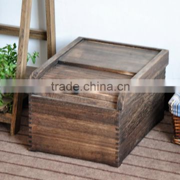 Brown 5kg Rice Antique Wooden Box