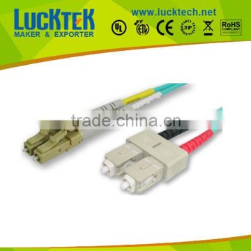 Lucktech LCSCDUPSM-3M 9/125 Yellow Duplex Single-Mode Fiber Optic Patch Cable, LC-LC, 3 Meters in Length Yellow