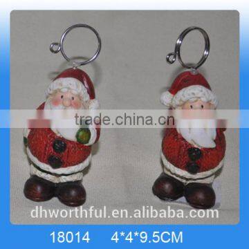 Christmas gift ceramic hanging ornament with santa figurine