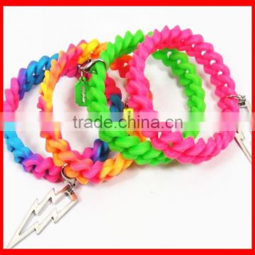 Hot fashionable grandient color cheap silicone bracelet silicone wristband