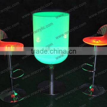 Led Light Up Round Cocktail Table For Sale