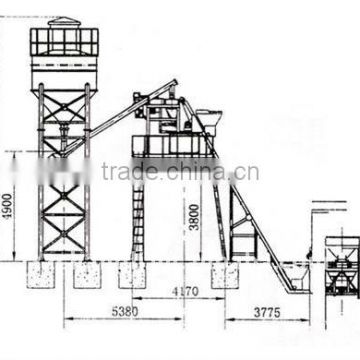 Hot Sell HZS25 concrete mixing station/plant