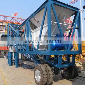 Portable Concrete Mixer Machine,mobile Type Concrete Batching Plant 25-75m3/h