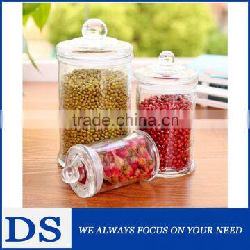 150ml/370ml/750ml High quality whole sale multi-function glass storage jar with glass cover