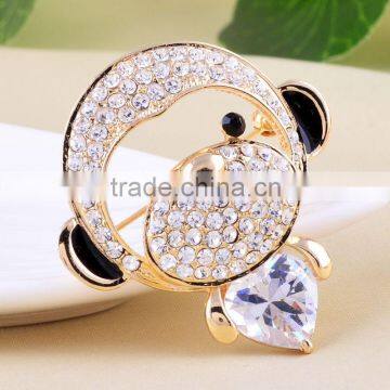 2016 New Trendy Animal Brooch Crystal Rhinestone Cute Monkey Brooch photo-6