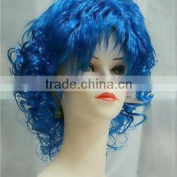 blue lace front wig cheap colorful party wig