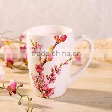 Round pink decal cearmic mug