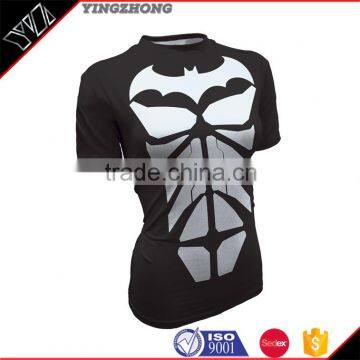 wholesale fashion men custom gym t-shirt printing tights t-shirts wear/gym apparel womens sportwear