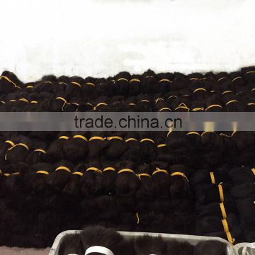 2015 new wholesale virgin double drawn raw human hair extension