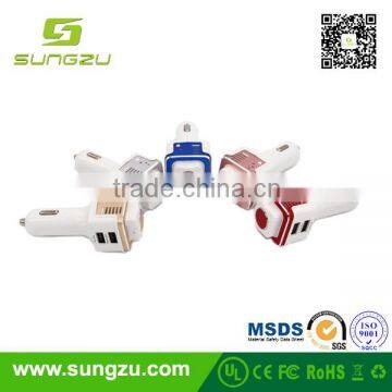 Two USB Port Car Charging Bluetooth Oxygen Bar With Bluetooth Wireless Headset for Iphone Android Phone photo-3