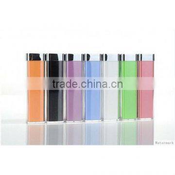 fashion lipstick 2800mah mobile power bank with OEM logo & color for Iphone/htc smartphones