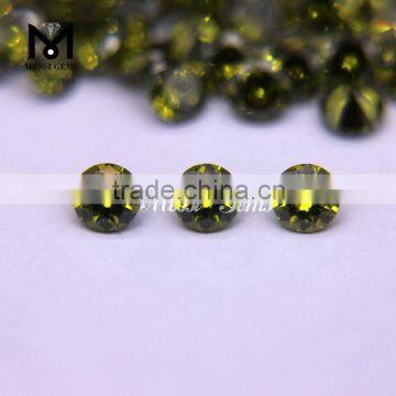 Best Quality Shinning Olive Round 4.5mm Synthetic Cubic Zirconia