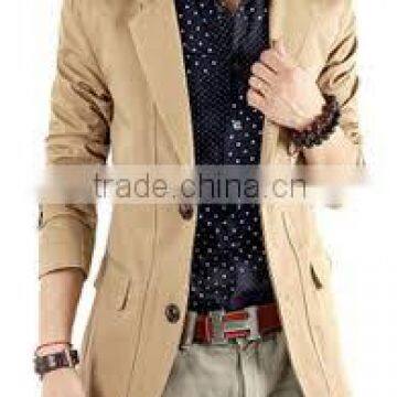 2014 design 100% wool half coat for men