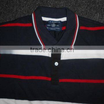 Men's stripe polo shirt