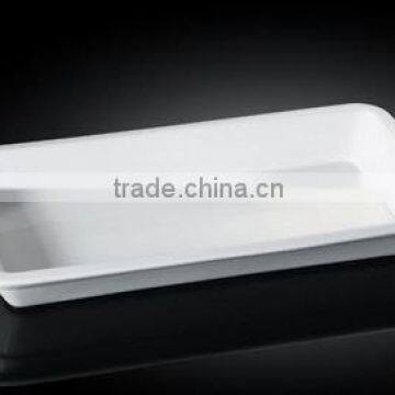 H7705 best selling customized super white buffet plate white porcelain