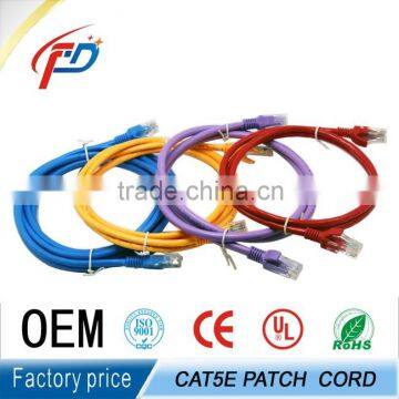 1m 2m 3m Stranded Copper Cat5e Cat6 RJ45 red purple orange Patch Cord