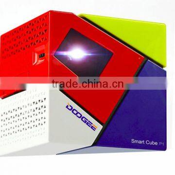 DOOGEE Cube P1 Smart Mini LED Projector Andriod4.4 Quad Core USB OTG 4800mAh Projectors for iphone IOS7.0 Android 4.2 Smartphone