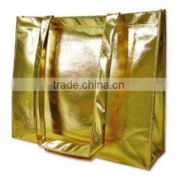 PP|PE non woven metallic|foil Landscape laminated coating tote bag