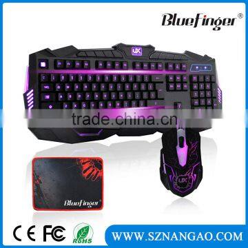 2400DPI Adjustable USB backlit keyboard and mouse for computer