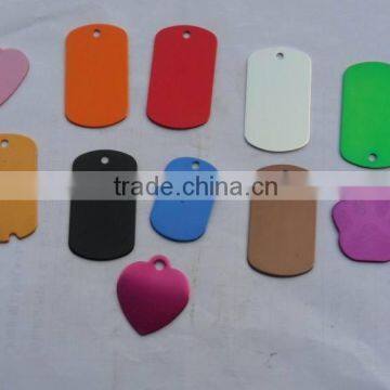 anodized aluminum dog tag; wholesale dog tag; color dog tag; metal dog tag;