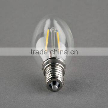 2015 Antique LED Filament Bulb C35 Full Glass Lamp 2W E12 110V Dimmable photo-3
