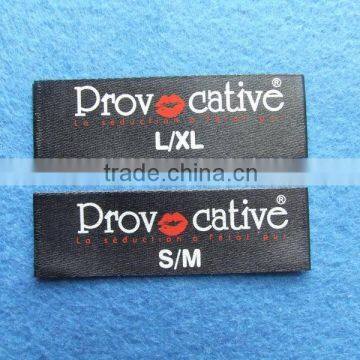 Black Soft Satin Printed Garment Sew on Labels photo-4