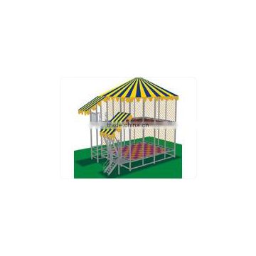 square trampoline with double beds