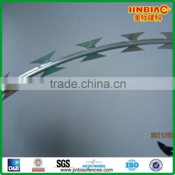 Heavily Galvanized concertina razor wire