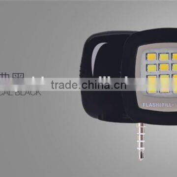 Top Selling Camera Flash Light For IOS Android Mini Portable 3.5mm Jack Smart Selfie 16 LED Camera Flash Light