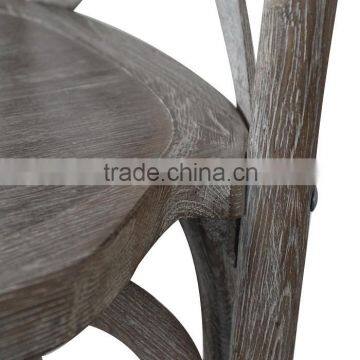 White Washed Stacking Cross X Back Chair photo-6