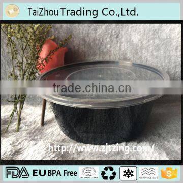 8-pck 650ml Black Plastic Microwaveable & Freezer Compartment Disposable Food Container With Clear Lid photo-5