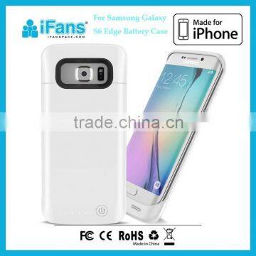 Factory Outlet Extended Backup Battery Power Bank Case Cover Charger for Samsung Galaxy S6 Edge