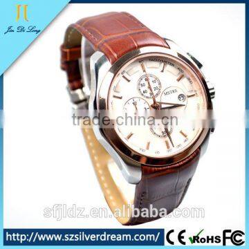 2016 Leather Alloy Wrist Watch Man Watch Cheap Brand