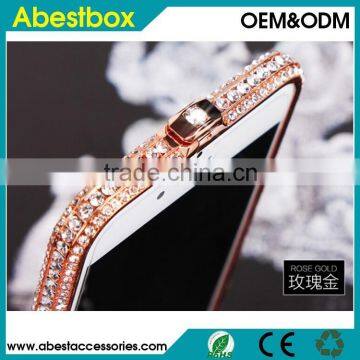 Rose Gold cover case bumper for iPhone 6 4.7 inch, metal diamond bumper case frame for i6