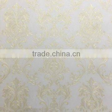 Vinyl Wallpaper With Golden European Flowers for House photo-4