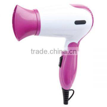 Foldable travel hair dryer with dual voltage 1000-1400W mini hair dryer