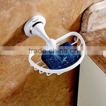 80359D Brass Toilet Accessories Hotel Use Made in China White Soap Basket Bathroom Fittings