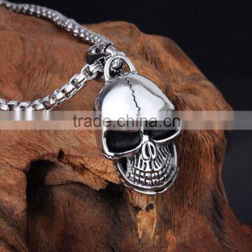 High Polish Stainless Steel Skull Head Design Tibetan Pendant photo-5