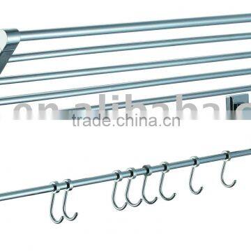 adjustable chrome brass bathroom towel rack with hook 08/5512